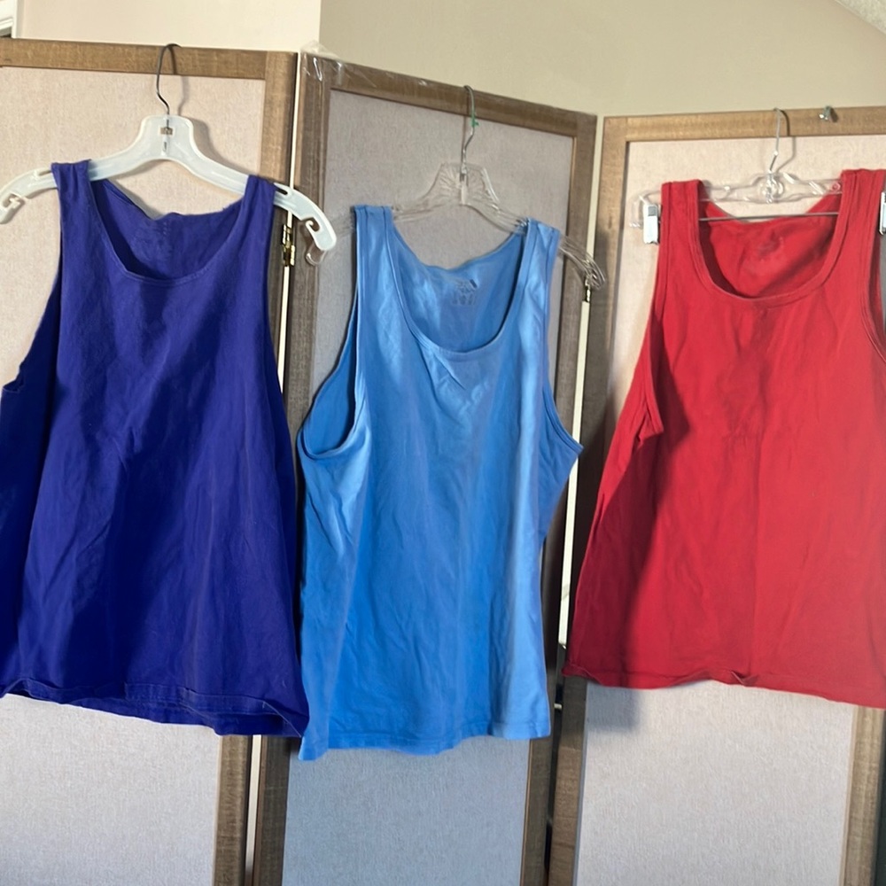 Fruit of the Loom Blue Relaxed Tank Top plus two more medium